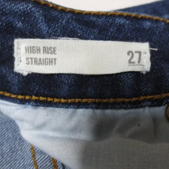 HARPER womens JEANS straight HiGH RISE frayed CROPPED ankle SIZE 27 - Picture 6 of 10